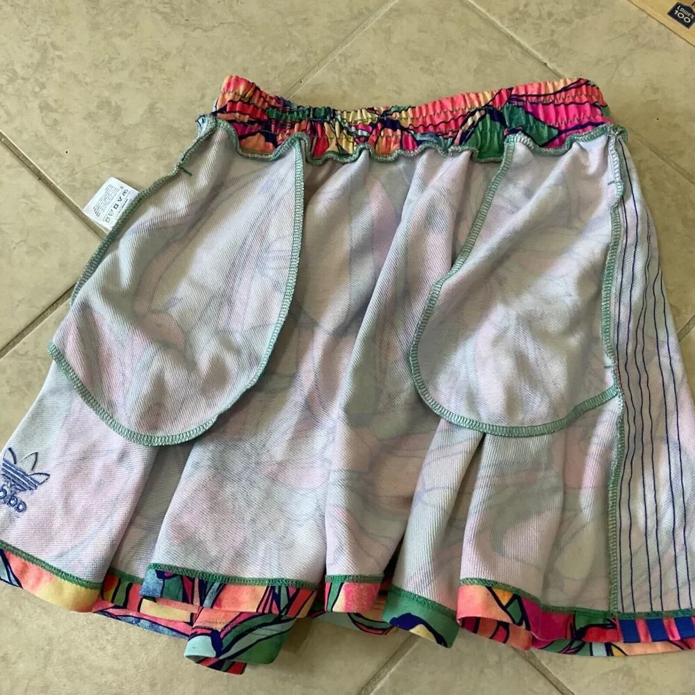 adidas Multicolor Floral Print Mini Skirt